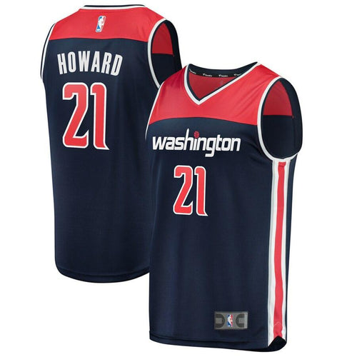 21 - Men's Fanatics Branded Dwight Howard Navy Washington Wizards Fast Break Replica Player Jersey - Statement Edition - Navy