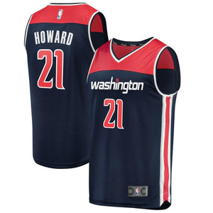 21 - Men's Fanatics Branded Dwight Howard Navy Washington Wizards Fast Break Replica Player Jersey - Statement Edition - Navy