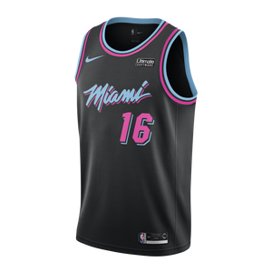 16 - James Johnson Nike Miami Heat Vice Nights Swingman Jersey - Black
