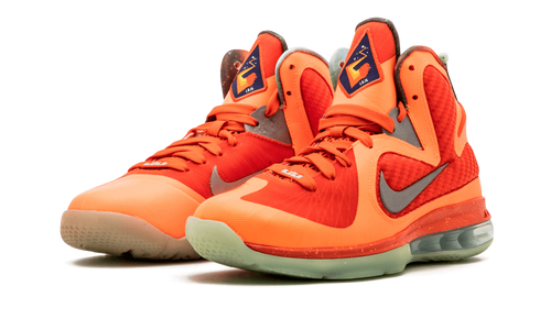 Nike Lebron 9 (gs) Ttl Orng/mtllc Slvr-tm Orng-mn