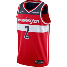 Load image into Gallery viewer, 02 - Men&#39;s Nike John Wall Red Washington Wizards Custom Swingman Sponsor Patch Jersey - Red