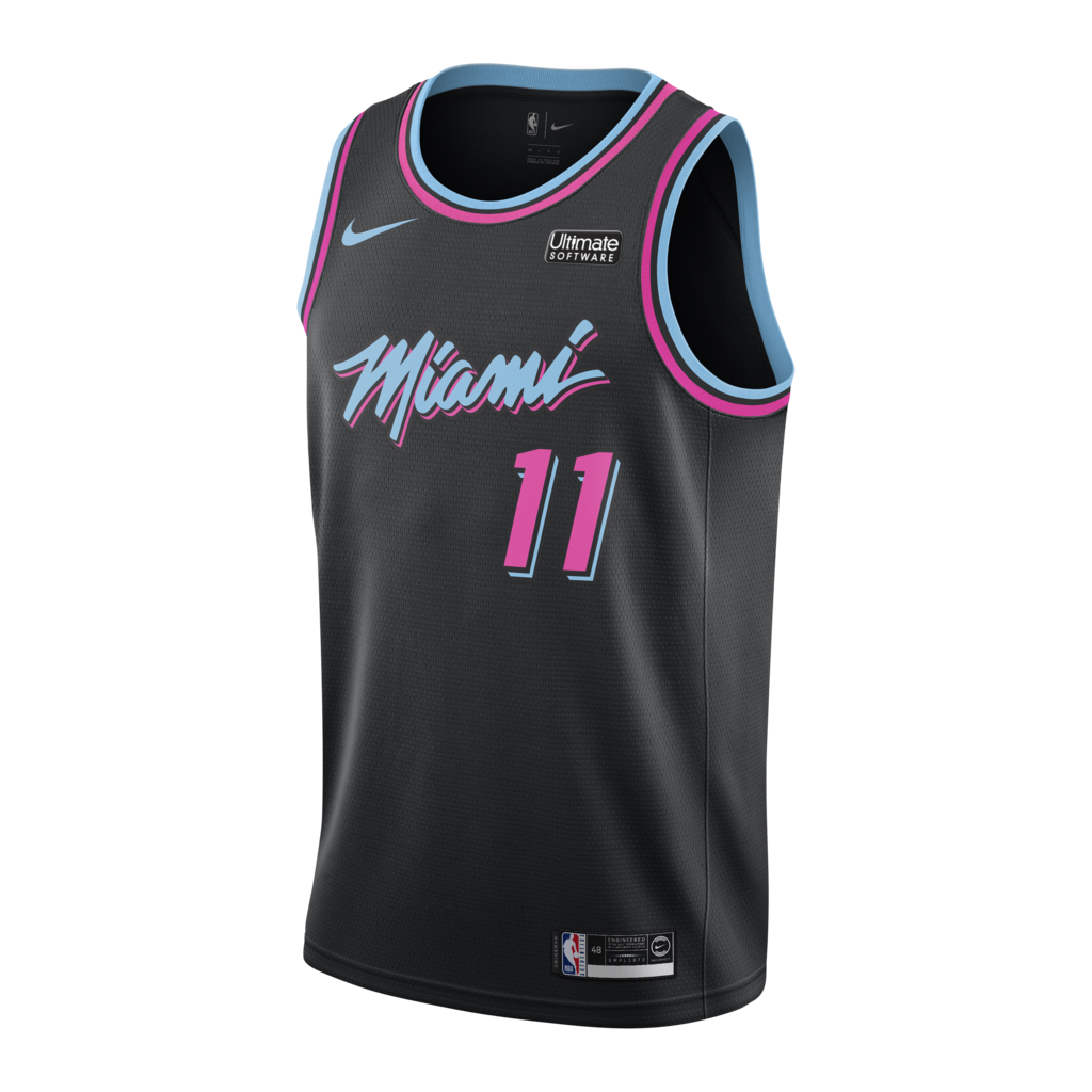 11 - Dion Waiters Nike Miami Heat Vice Nights Swingman Jersey - Black