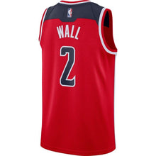Load image into Gallery viewer, 02 - Men&#39;s Nike John Wall Red Washington Wizards Custom Swingman Sponsor Patch Jersey - Red