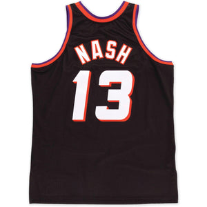13 - Nba Phoenix Suns Steve Nash Hardwood Classics Throwback Home Jersey - Black