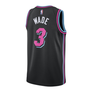 03 - Dwyane Wade Nike Miami Heat Vice Nights Swingman Jersey - Black