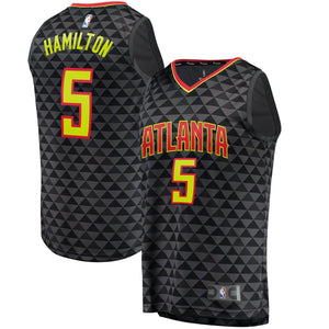 5-Daniel Hamilton Atlanta Hawks Jersey - Icon Edition - Black