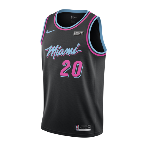 20 - Justise Winslow Nike Miami Heat Vice Nights Swingman Jersey - Black