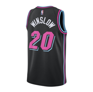 20 - Justise Winslow Nike Miami Heat Vice Nights Swingman Jersey - Black