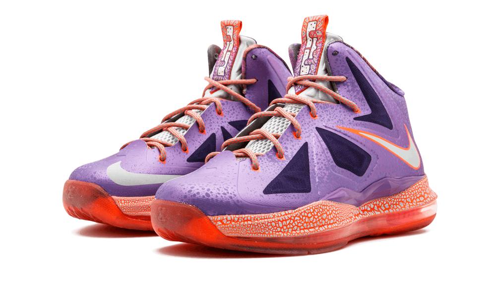 Nike Lebron 10 (gs) Lsr Purple/strt Gry-ttl Crmsn