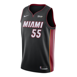 55 -Duncan Robinson Nike Miami Heat Icon Black Swingman Jersey - Black