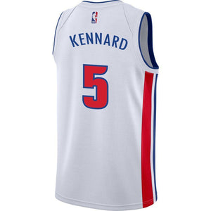 5 - Detroit Pistons Men's Nike Home Swingman Jersey - White