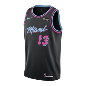 13 - Bam Adebayo Nike Miami Heat Vice Nights Swingman Jersey - Black