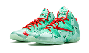 Nike Lebron Xi Green Glow/lt Crmsn-artic Grn