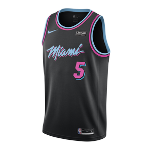 05 - Derrick Jones Jr Nike Miami Heat Vice Nights Swingman Jersey - Black
