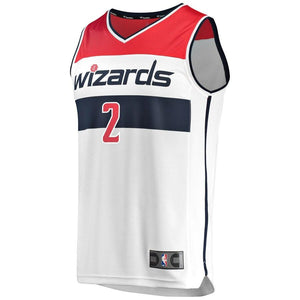 02 - Men's Fanatics Branded John Wall White Washington Wizards Fast Break Replica Jersey - Association Edition - White