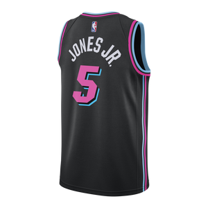 05 - Derrick Jones Jr Nike Miami Heat Vice Nights Swingman Jersey - Black