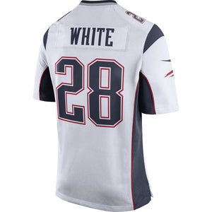 Nike James White #28 Game Jersey-White