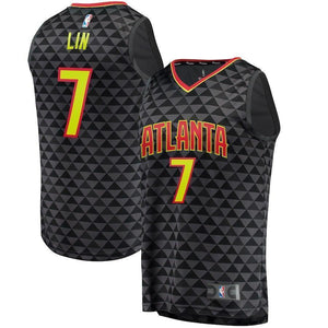 7-Jeremy Lin Atlanta Hawks Jersey - Icon Edition - Black