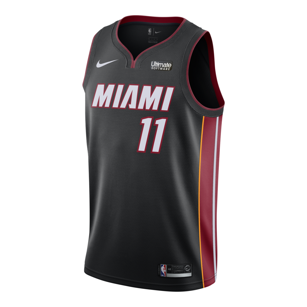 11 - Dion Waiters Nike Miami Heat Icon Black Swingman Jersey - Black