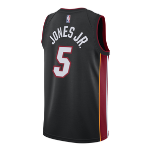 05 - Derrick Jones Jr. Nike Miami Heat Icon Black Swingman Jersey - Black