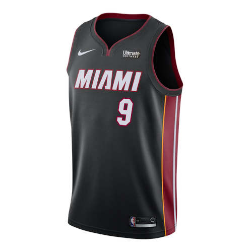 09 - Kelly Olynyk Nike Miami Heat Icon Black Swingman Jersey - Black