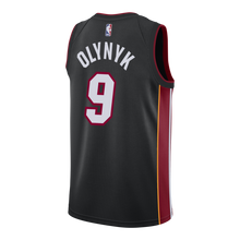 Load image into Gallery viewer, 09 - Kelly Olynyk Nike Miami Heat Icon Black Swingman Jersey - Black