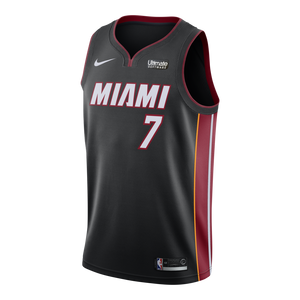 07 - Goran Dragic Nike Miami Heat Icon Black Swingman Jersey - Black