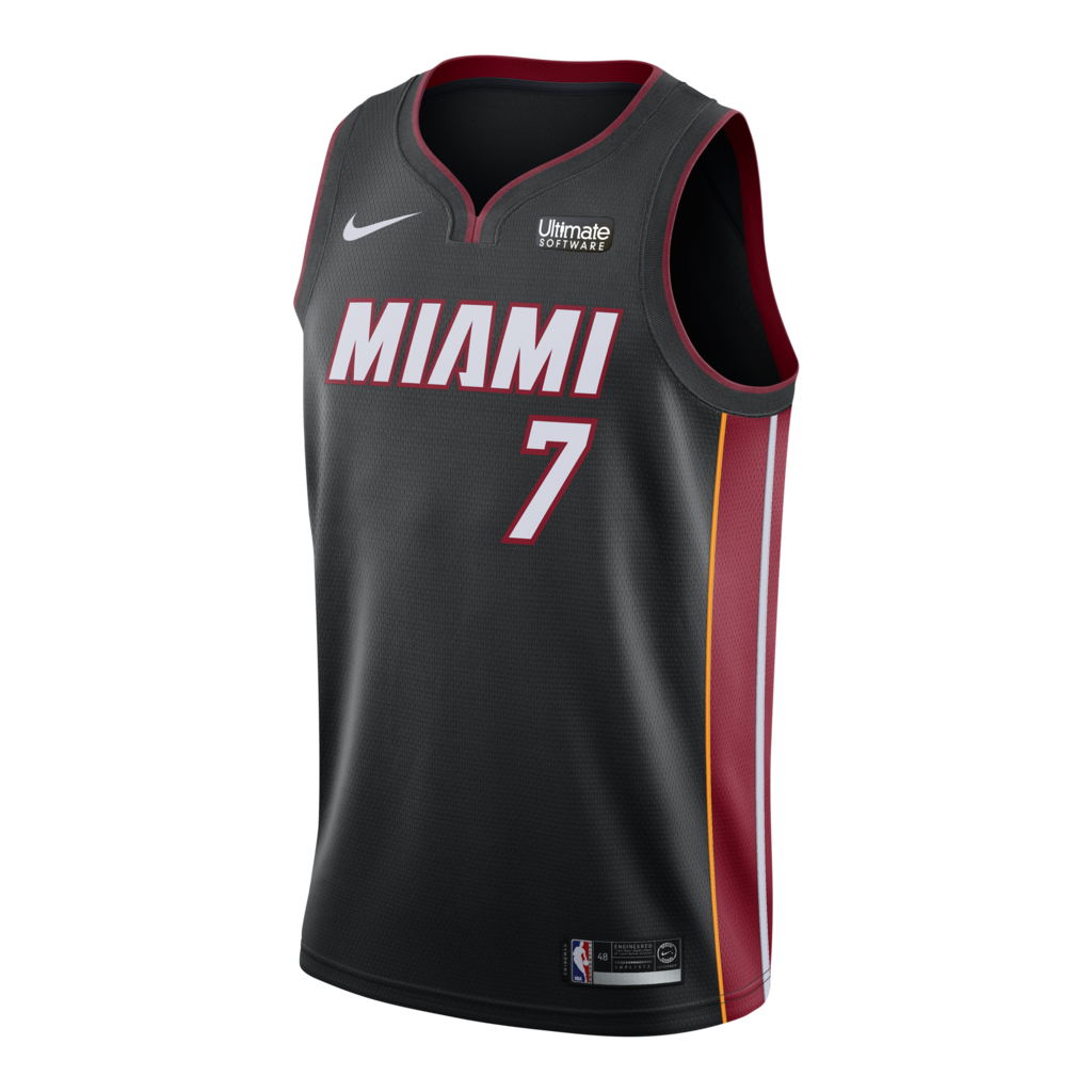 07 - Goran Dragic Nike Miami Heat Icon Black Swingman Jersey - Black