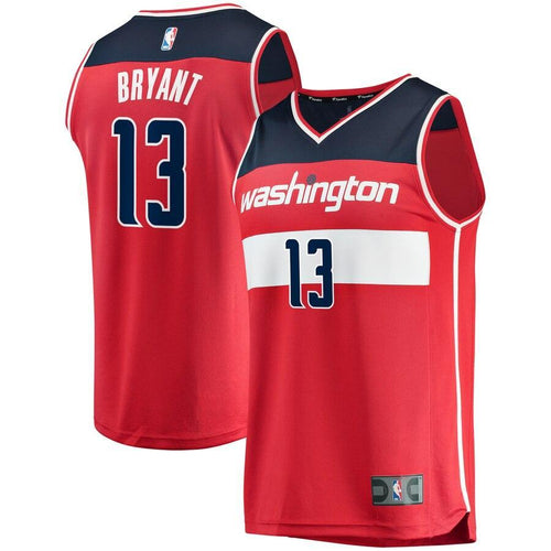 13 - Men's Fanatics Branded Thomas Bryant Red Washington Wizards Fast Break Replica Jersey – Icon Edition - Red