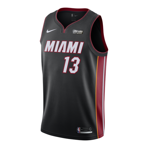 13 - Bam Adebayo Nike Miami Heat Icon Black Swingman Jersey - Black