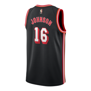 16 - James Johnson Nike Miami Heat Classic Edition Jersey - Black