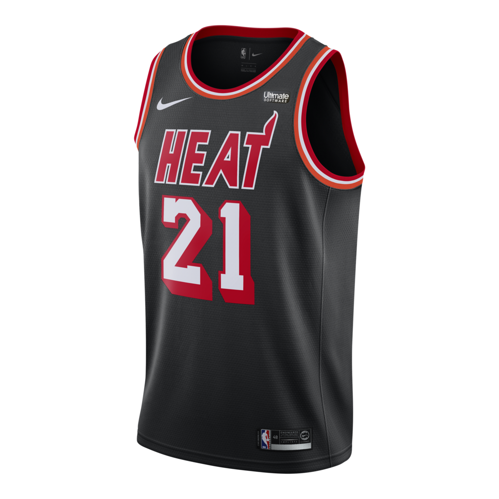 21 - Hassan Whiteside Nike Miami Heat Classic Edition Jersey - Black