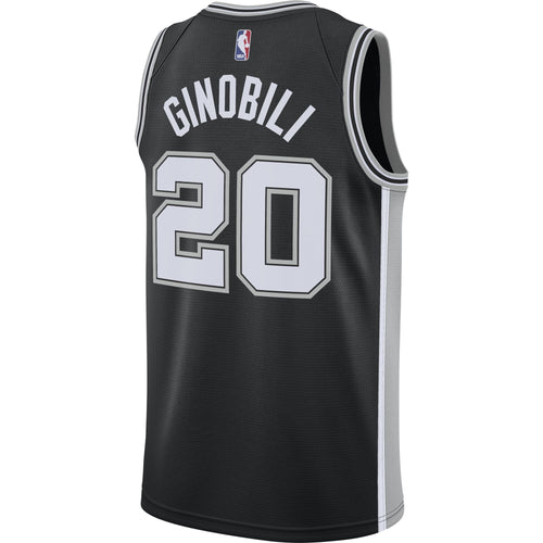 20 - Manu Ginobili San Antonio Spurs Nike Men's Swingman Icon Jersey - Black