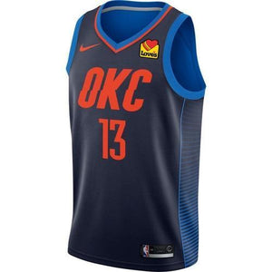13 - Oklahoma City Thunder Nike George Statement Swingman Jersey - Navy