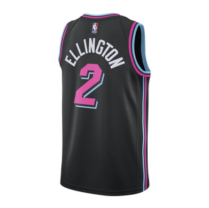02- Wayne Ellington Nike Miami Heat Vice Nights Swingman Jersey - Black
