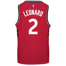 Load image into Gallery viewer, 02 - Raptors Men&#39;s Swingman Icon Jersey - Leonard - Red