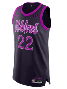22 - Minnesota Timberwolves City Edition Andrew Wiggins Authentic Jersey - Black
