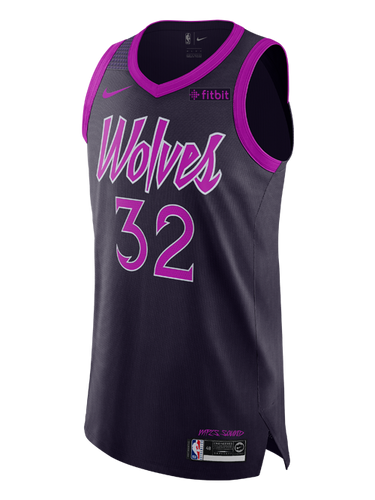 32 - Minnesota Timberwolves City Edition Karl-Anthony Towns Authentic Jersey - Black