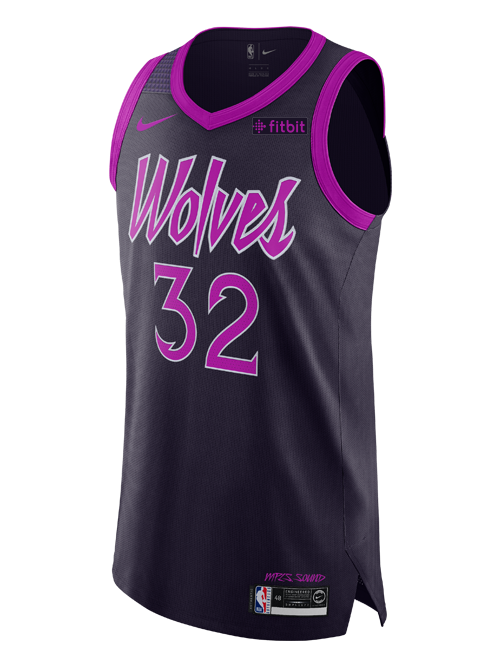 32 - Minnesota Timberwolves City Edition Karl-Anthony Towns Authentic Jersey - Black