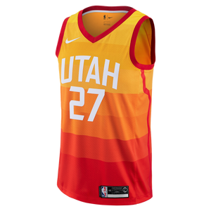 27 - City Edition Swingman Jersey - MensApparelJerseys - Utah Jazz - Gobert Rudy - City Edition - Orange