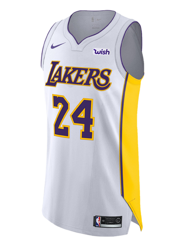24 - Los Angeles Lakers Kobe Bryant Association Authentic Jersey - White