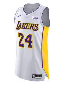 24 - Los Angeles Lakers Kobe Bryant Association Authentic Jersey - White