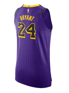 24 - Los Angeles Lakers City Edition Kobe Bryant Authentic Jersey - Purple