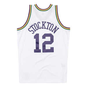12 - 80s Hardwood Classic Swingman Jersey - MensApparelJerseys - Utah Jazz - Stockton John - HWC 80s - White
