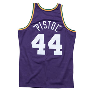 44 - Nickname Hardwood Classic Swingman Jersey - MensApparelJerseys - New Orleans Jazz - Maravich Pete - Primary - Purple