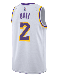 2 - Los Angeles Lakers Lonzo Ball 2018-19 Association Edition Swingman Jersey - White