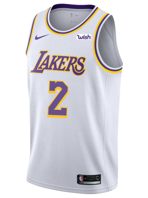 2 - Los Angeles Lakers Lonzo Ball 2018-19 Association Edition Swingman Jersey - White
