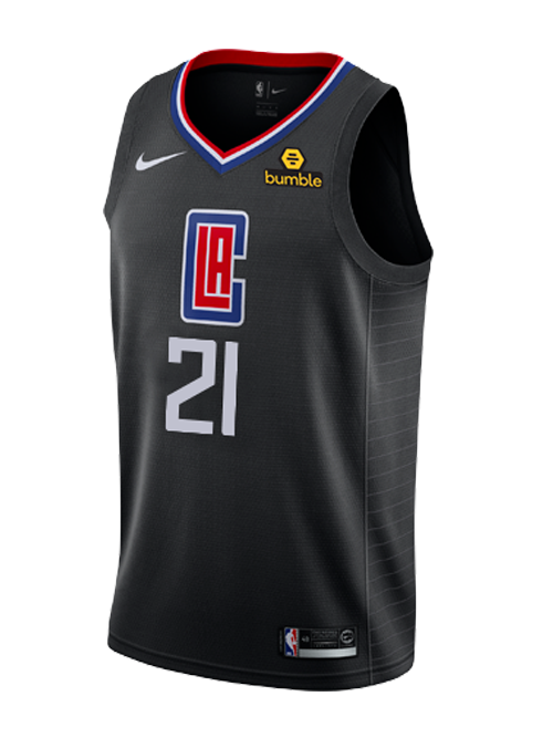 21 - LA Clippers Patrick Beverley Statement Swingman Jersey - Black