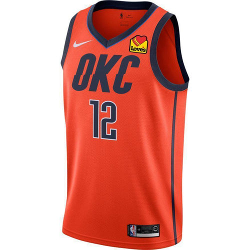 12- Oklahoma City Thunder Nike Adams Earned Edition Swingman Jersey - Red