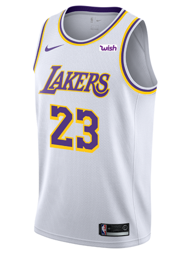 23 - Los Angeles Lakers LeBron James 2018-19 Association Edition Swingman Jersey - White